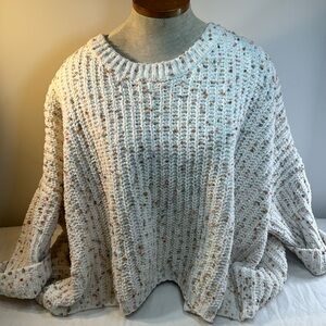POL Cream Multi Speck Crop Sweater